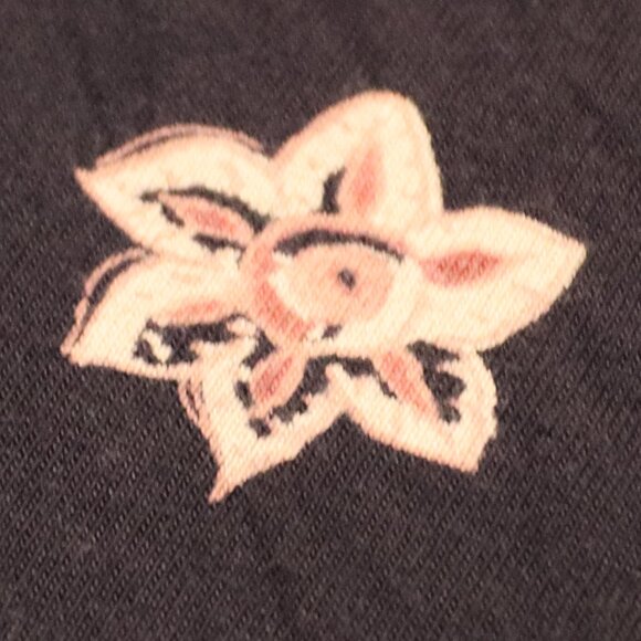 Ann Taylor Loft Rayon Lightweight Blouse Elastic Scoop Neck Size Medium Back Tie - Picture 5 of 13